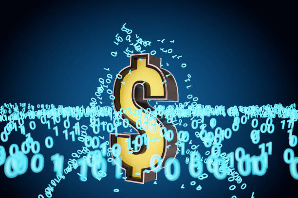 istock Digital Currency Concept with Dollar Sign and Digits 1496856071