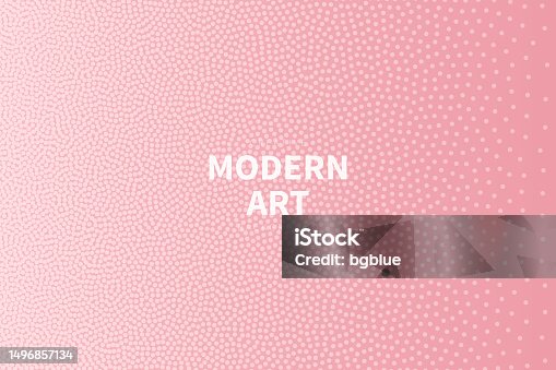 istock Abstract design with dots and Pink gradients - Stippling Art - Trendy background 1496857134