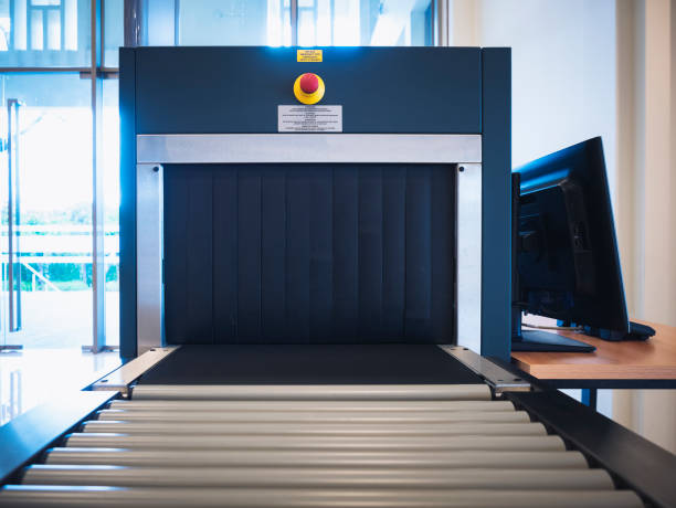 istock Security check point with metal detector and X ray scanner 1496858931