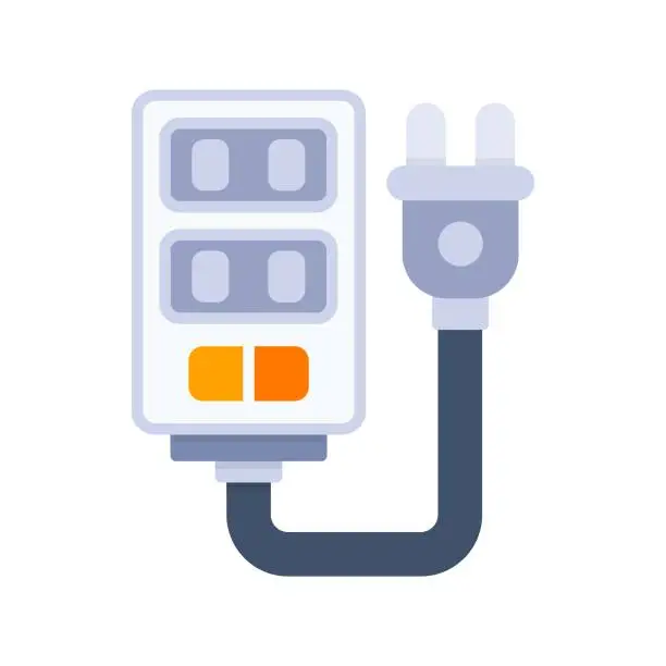 Vector illustration of Power Strip Icon