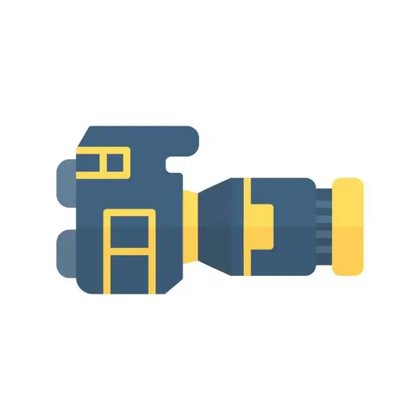 Vector illustration of Dslr Camera Icon