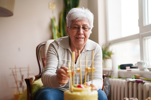 Celebrating grandmother's 76th birthday