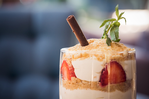 Cream Desserts with Strawberry