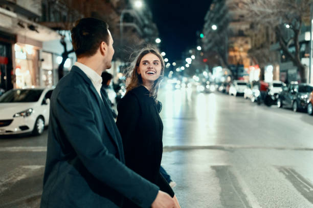 istock Smiling woman enjoying with her boyfriend 1496886514