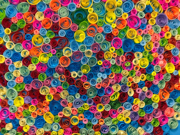 istock Techno Filigree: Crafting Futuristic Wonders from Colored Papers 1496892097