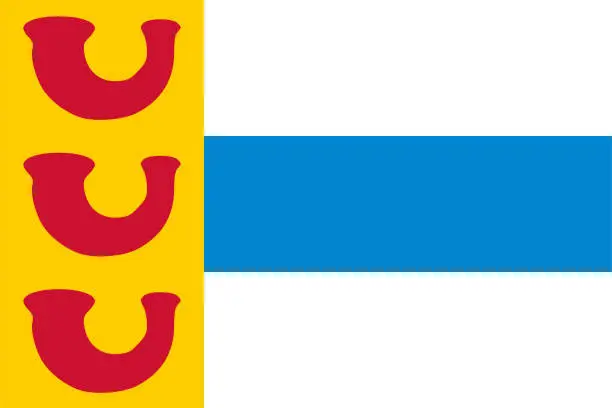 Vector illustration of Flag of Weert Municipality (Limburg province, Kingdom of the Netherlands, Holland) Wieërt