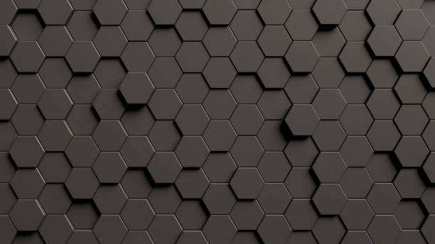 istock 3d rendering of abstract dark geometric background. 1496894943
