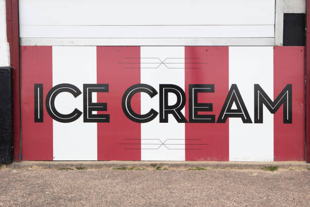 Sign outside an ice cream stand