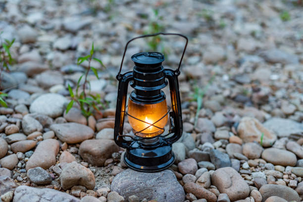 istock Outdoor camping, lamps and tents 1496905887