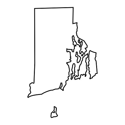 vector of the Rhode Island map