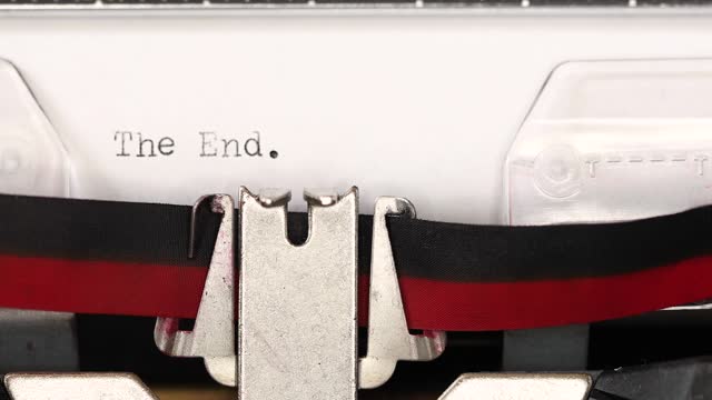 Typewriter Typing The End