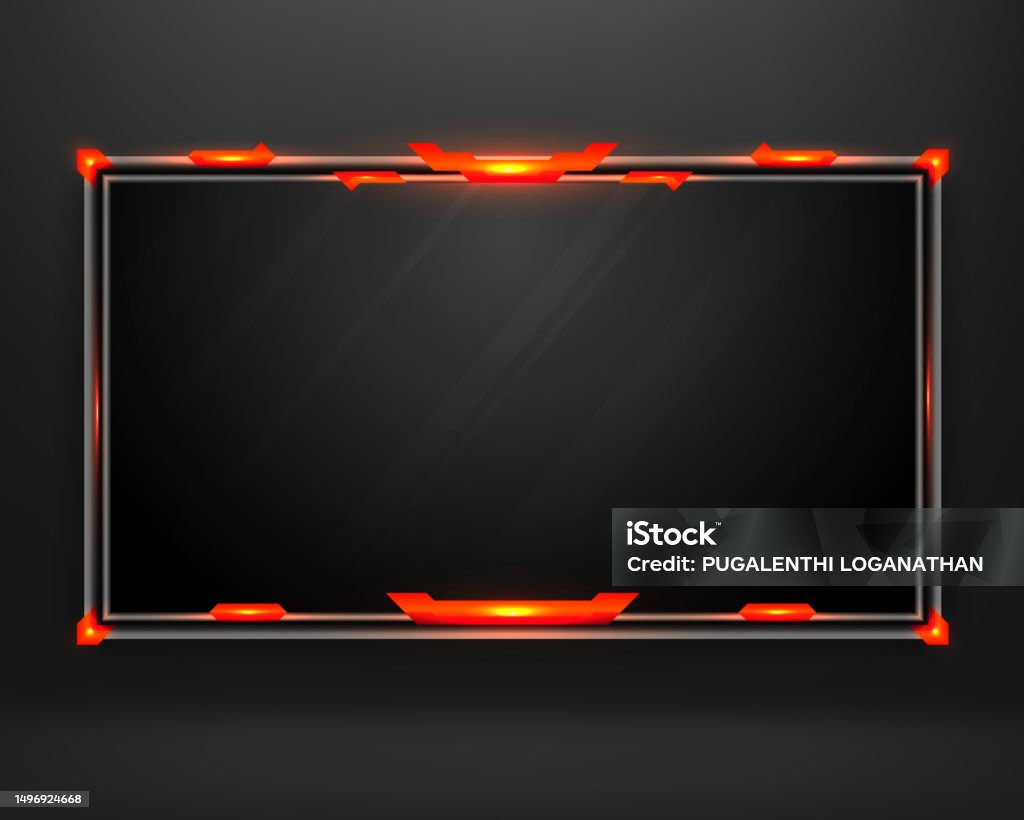 Frame Screen Camera Abstract Live Stream Webcam Overlay Screen Panel Frame With Glowing ...