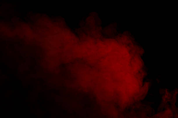 istock Orange and red steam on a black background. 1496924707