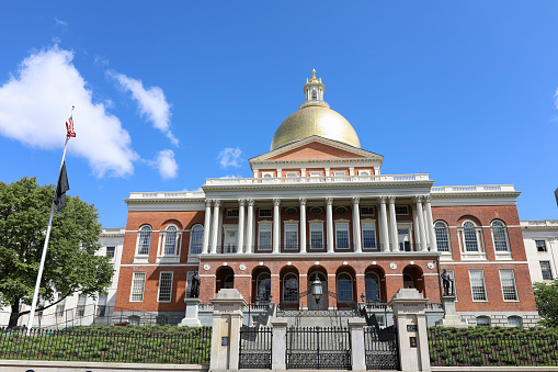 Boston, MA. USA. May 25, 2023. Massachusetts State House.
