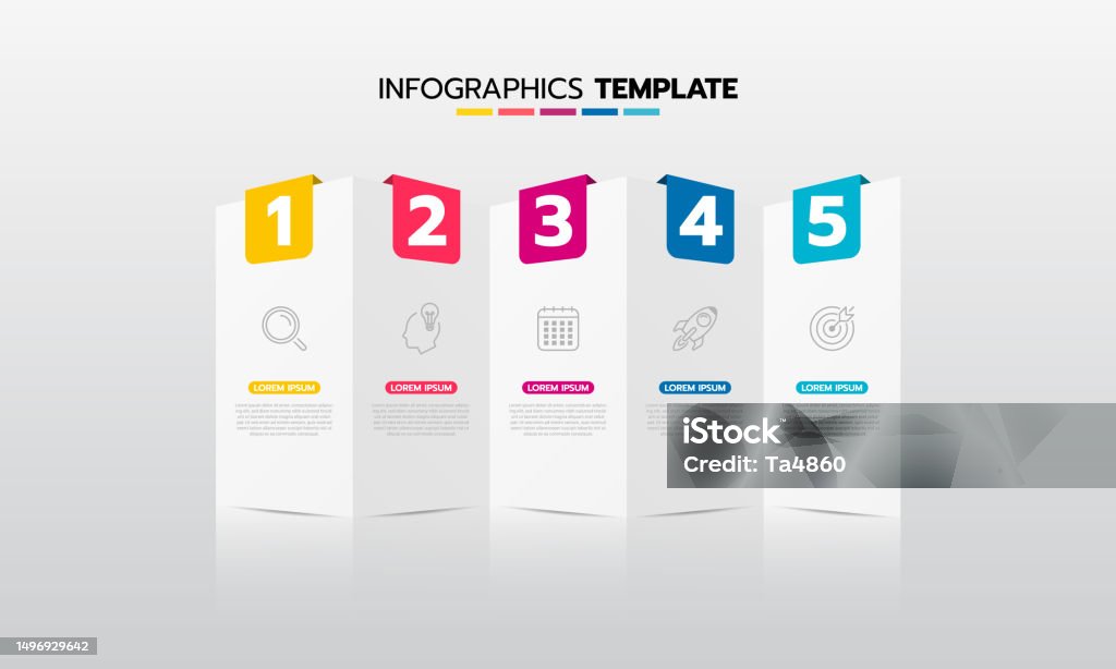 Infogramma Ilustración de Proceso De Plantilla De Infografía Empresarial Con ...