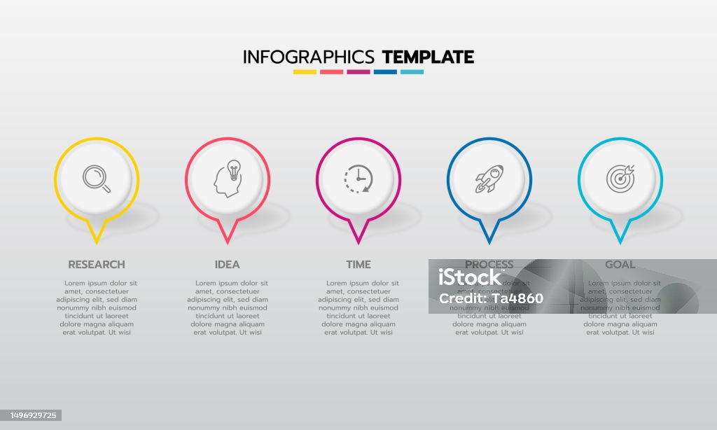 Infogramma Ilustración de Proceso De Plantilla De Infografía Empresarial Con ...