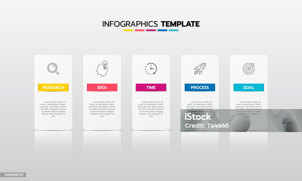 Infogramma Ilustración de Proceso De Plantilla De Infografía Empresarial Con ...