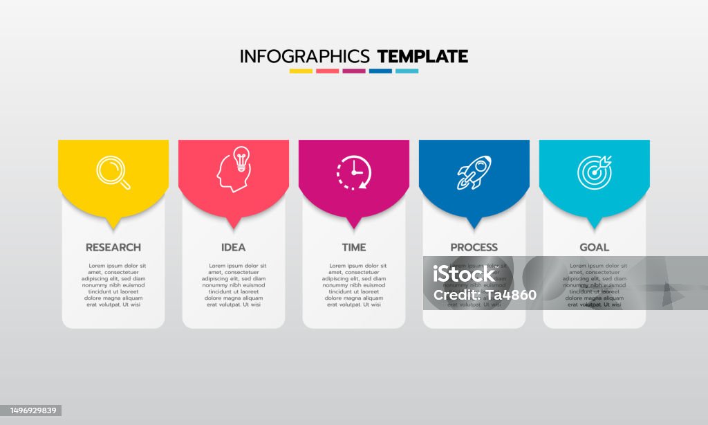Infogramma Ilustración de Proceso De Plantilla De Infografía Empresarial Con ...