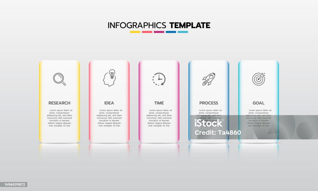 Infogramma Ilustración de Proceso De Plantilla De Infografía Empresarial Con ...