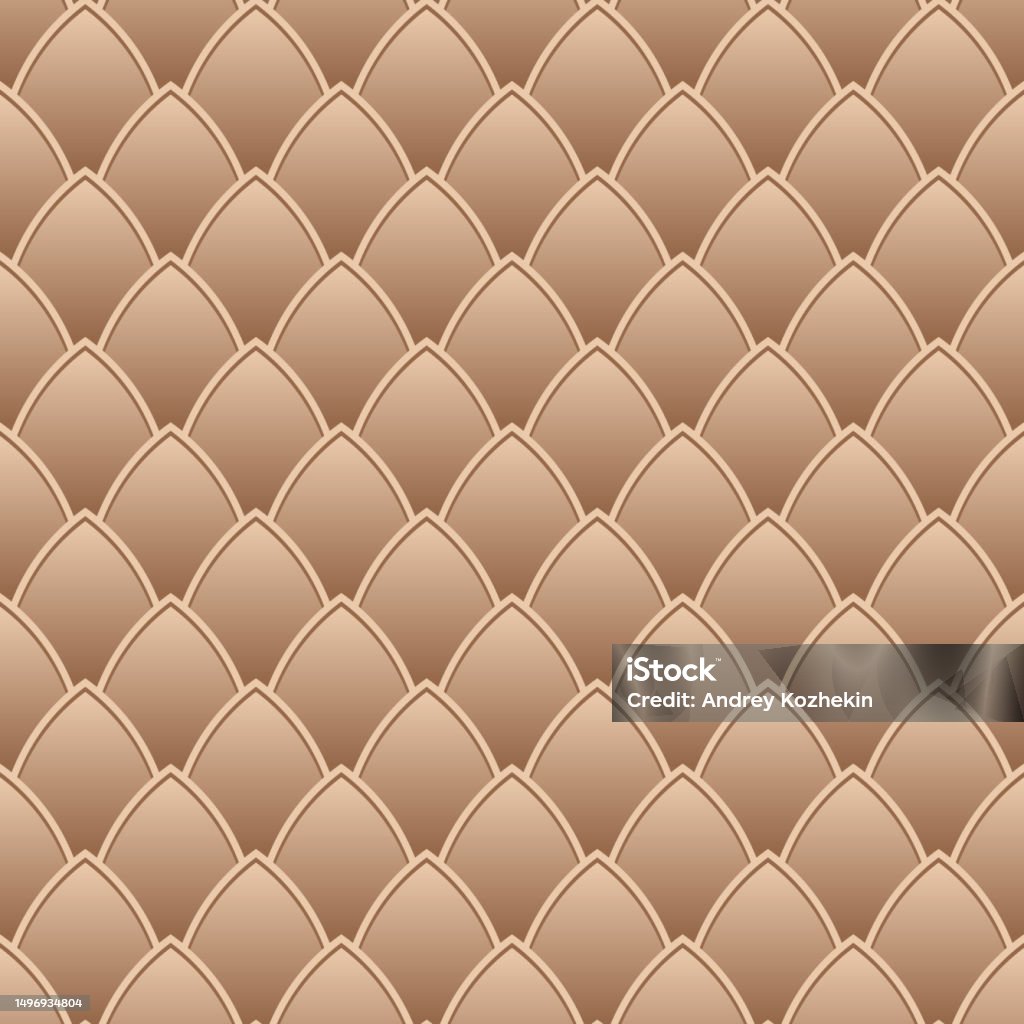 Scale Seamless Pattern Brown Pattern Fish Scale Dragon Scale Stock ...