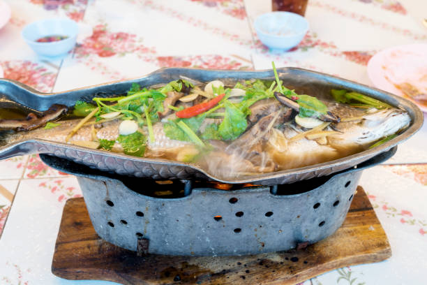 istock steamed snapper with soy sauce,Thai food 1496935169