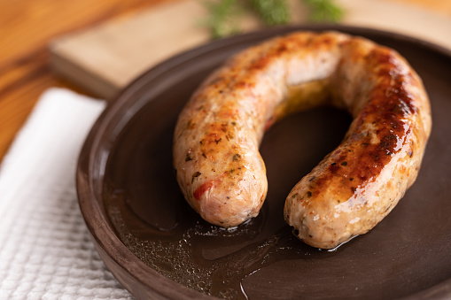 Grilled chorizo ​​sausages ready to eat - Buenos Aires - Argentina