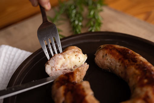 Grilled chorizo ​​sausages ready to eat - Buenos Aires - Argentina