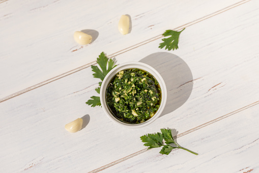 Parsley, garlic and olive oil pesto - Buenos Aires - Argentina