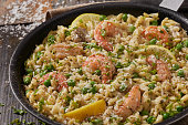 Creamy Orzo and Shrimp Skillet