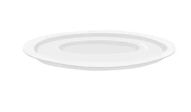 Vector illustration of White ceramic plate