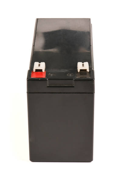 istock Acid Sealed Battery from Uninterruptible Power Supply. Side view. 1496950107