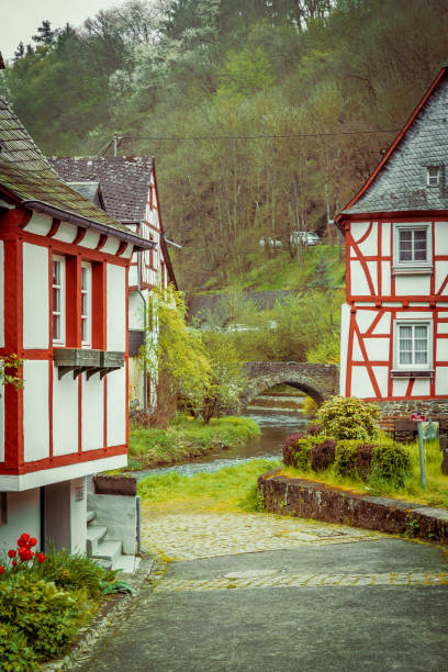 Landscape of the picturesque city Monreal in the Eifel Germany