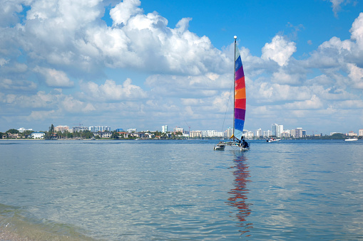 Catamaran sailboat in Sarasota, Florida