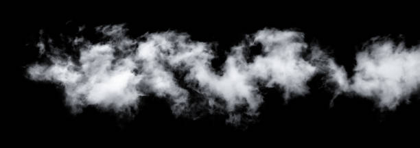 istock White cloud isolated on black background, Fluffy texture , Abstract smoke 1496953827