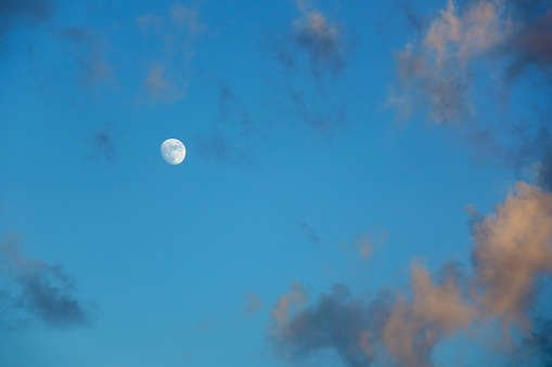 Dramatic sky and moon background