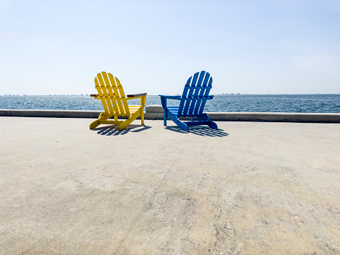 Beach chairs on the Baltic Sea beach, Schleswig-Holstein