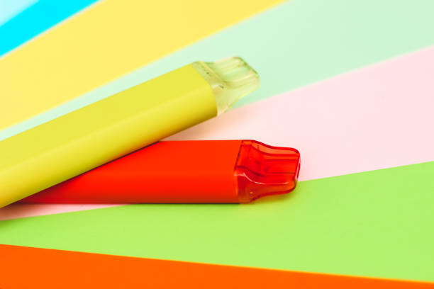 istock Nicotine disposable electronic cigarette, replacing cigarettes with tobacco 1496965273