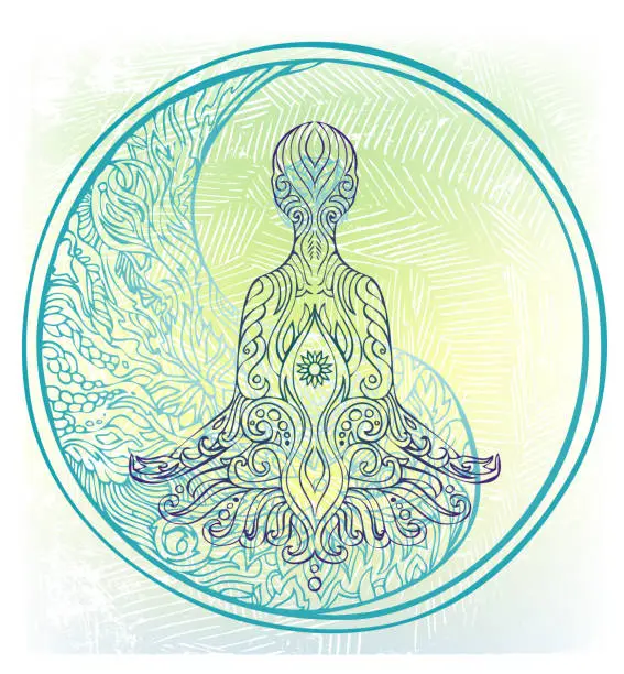 Vector illustration of balanced self