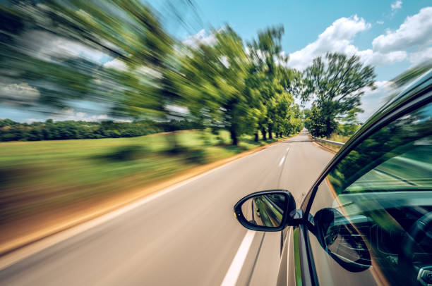 istock A car is driving on the highway, the environment is blurred 1496970839