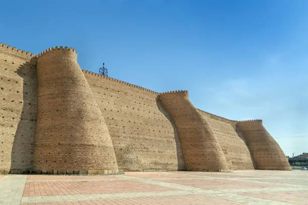 Walls of Ark of Bukhara, Uzbekistan