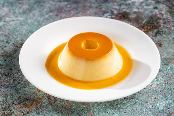 istock Condensed milk pudding. Brazilian traditional dessert. 1496977119