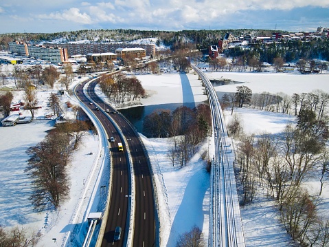 After snowfall in Sweden