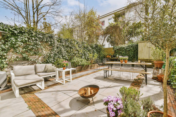 istock the backyard has a patio with couches and tables 1496989513