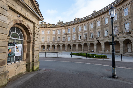 Buxton.Derbyshire.United Kingdom.June 3rd 2023.Photo of the Buxton crescent in Derbyshire