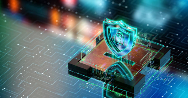 istock Cyber security and safety concept. Digital protection from viruses and malware. Modern futuristic technology background. 3D render 1497009311