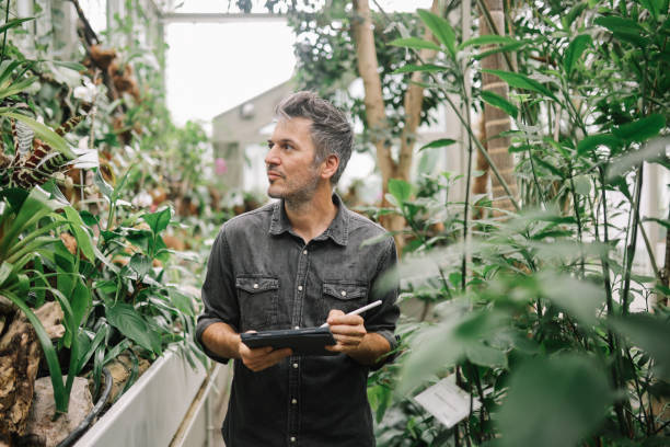 istock man uses digital tablet for his botany research 1497009885