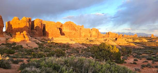 istock Arches National Park Utah Red Rock Formations Sunset 1497016445