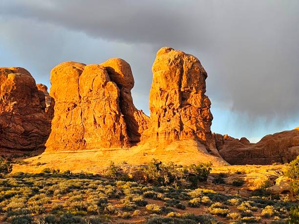 istock Arches National Park Utah Red Rock Formations Sunset 1497016447