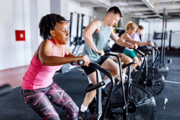 istock Multiracial group of people working out 1497017236