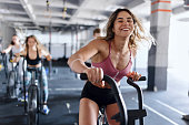 Strong and healthy people working out